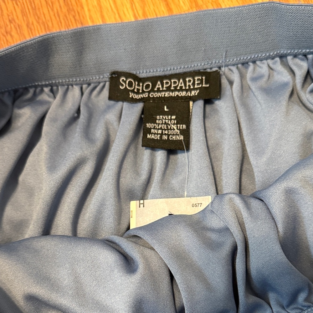 Soho Apparel Asymmetrical Blue Tulle Skirt - Picture 3 of 3